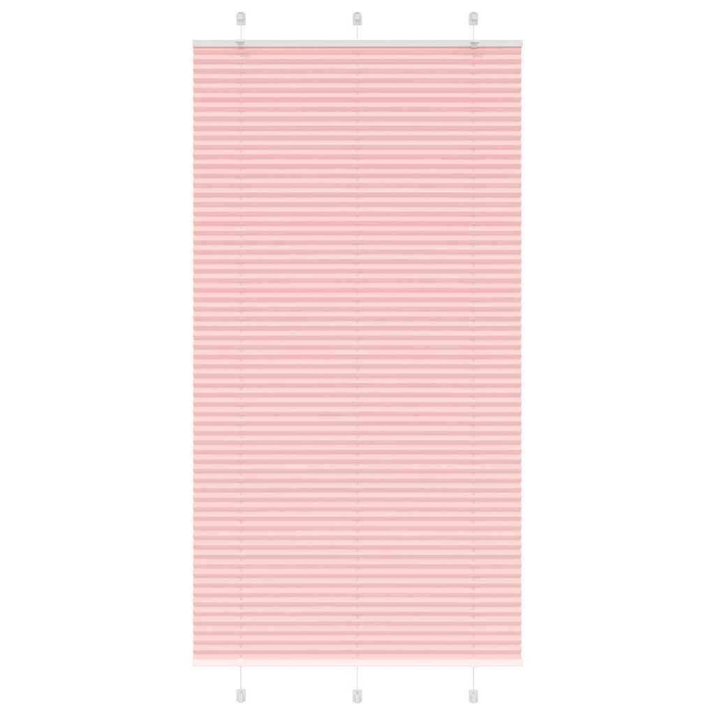 Vidaxl plissé rolgordijn 110x200cm stofbreedte 109,4cm polyester roze