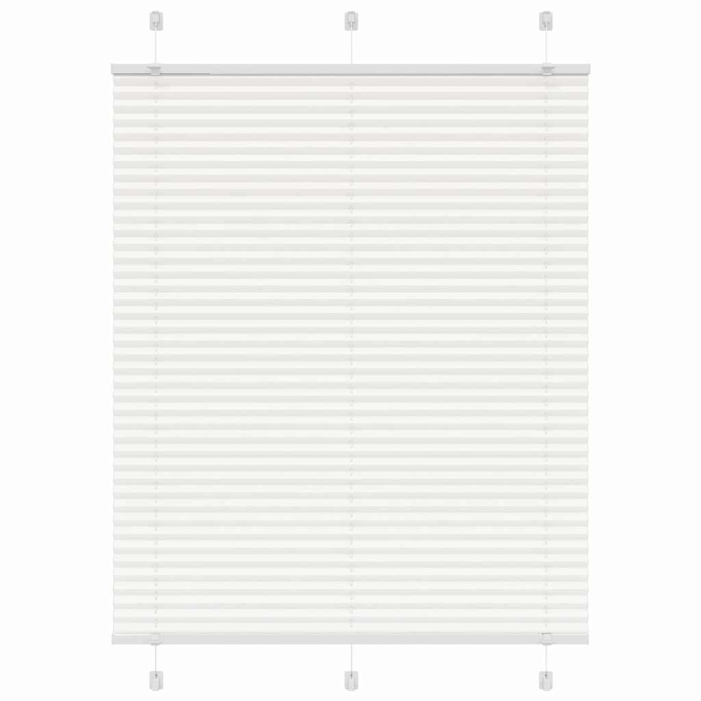 Vidaxl plissé rolgordijn 110x100cm stofbreedte 109,4cm polyester wit