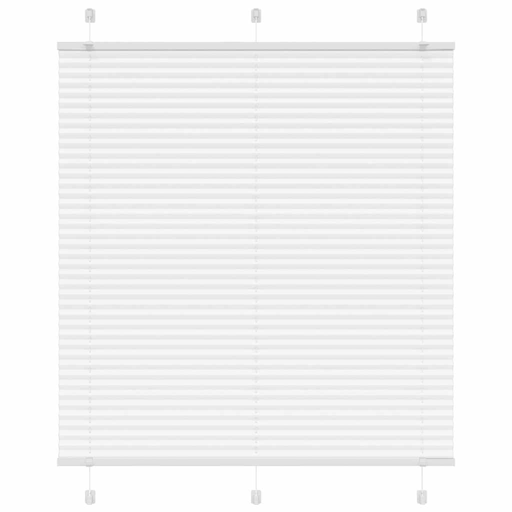 Vidaxl plissé rolgordijn 120x100cm stofbreedte 119,4cm polyester wit