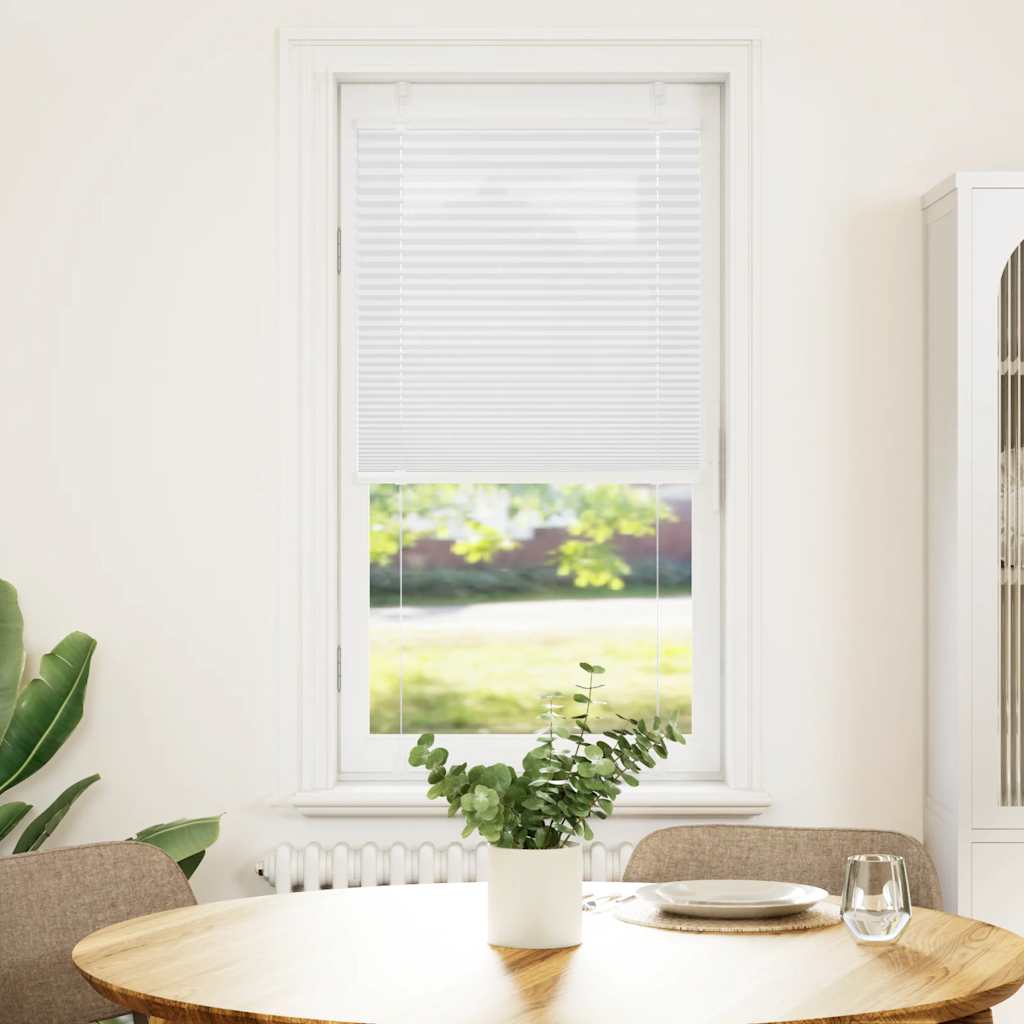Vidaxl plissé rolgordijn 65x150 cm stofbreedte 64,4 cm polyester wit