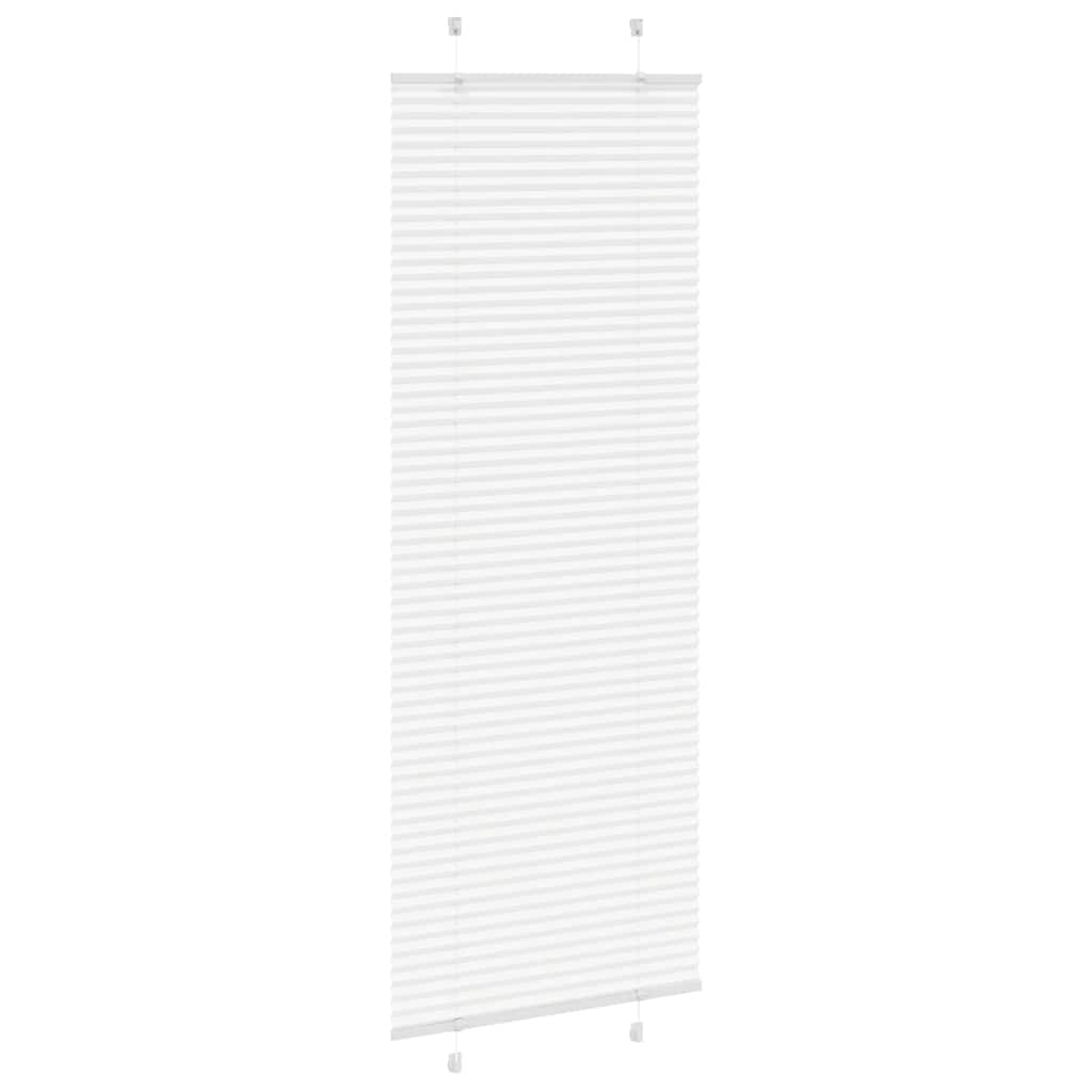 Vidaxl plissé rolgordijn 75x200 cm stofbreedte 74,4 cm polyester wit
