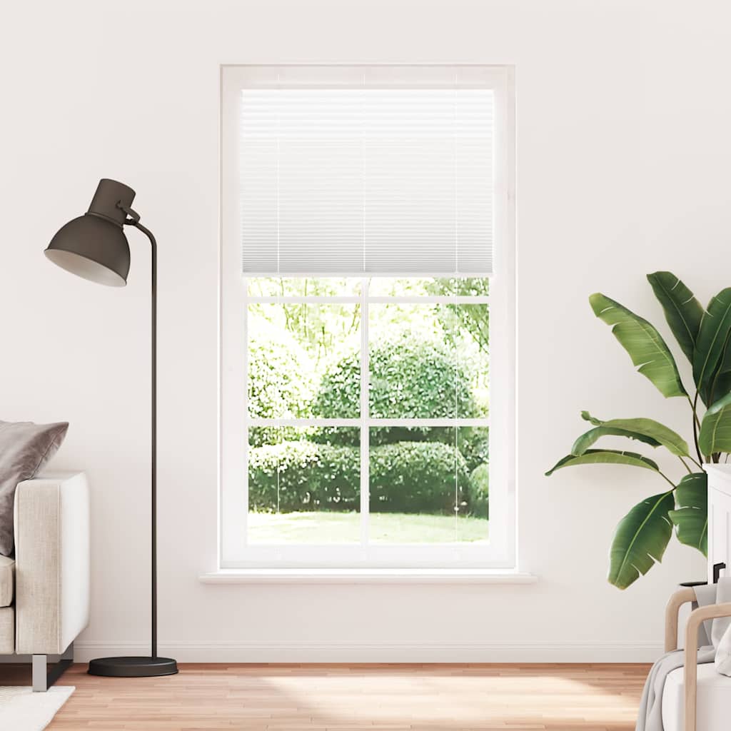 Vidaxl plissé rolgordijn 110x200 cm stofbreedte 109,4cm polyester wit