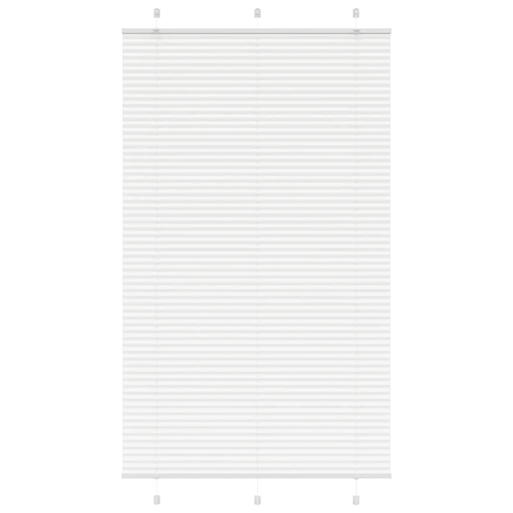 Vidaxl plissé rolgordijn 115x200 cm stofbreedte 114,4cm polyester wit