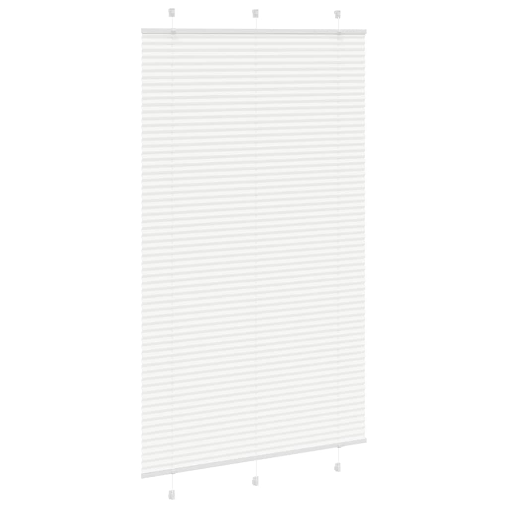 Vidaxl plissé rolgordijn 115x200 cm stofbreedte 114,4cm polyester wit
