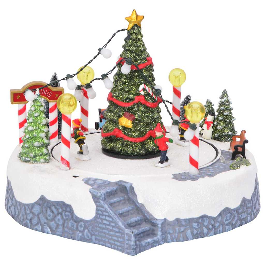 Vidaxl kerstdorp decoratie multikleur 22 x 21,5 x 17 cm kunststof