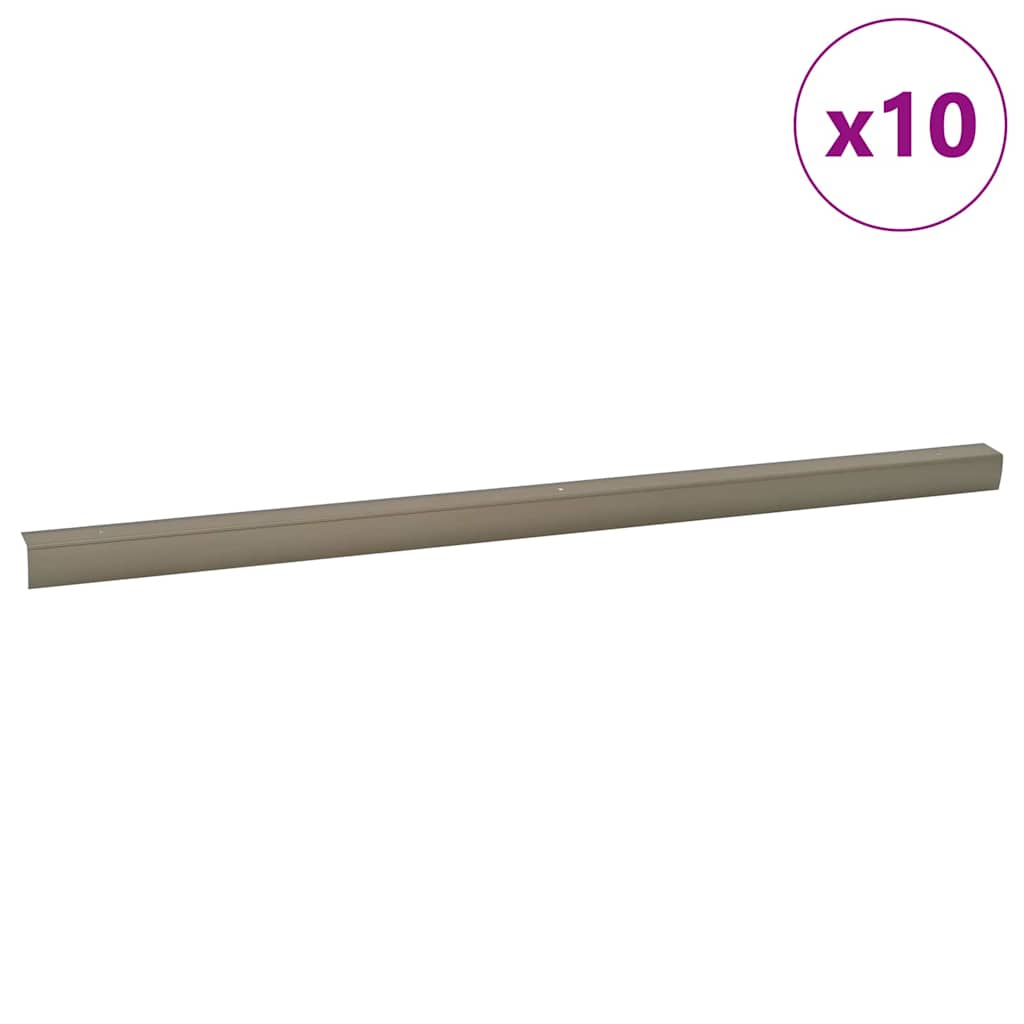 Vidaxl trapprofielen 10 pcs champagne 67 x 3 x 2 cm aluminium