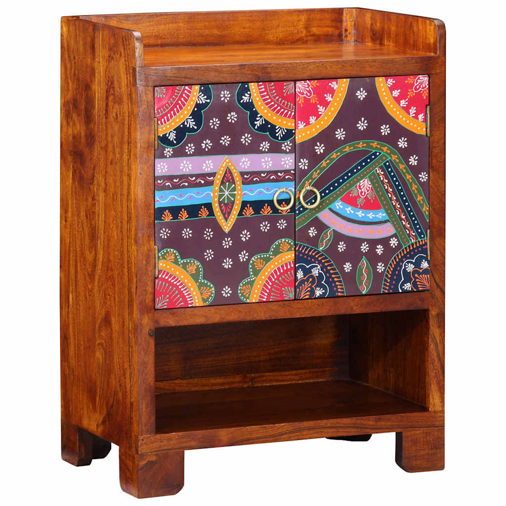 Vidaxl schoenenkast met plank bruin 55 x 35 x 75 cm massief acaciahout