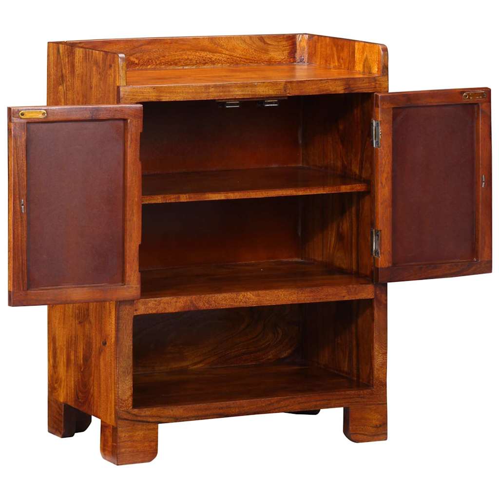 Vidaxl schoenenkast met plank bruin 55 x 35 x 75 cm massief acaciahout