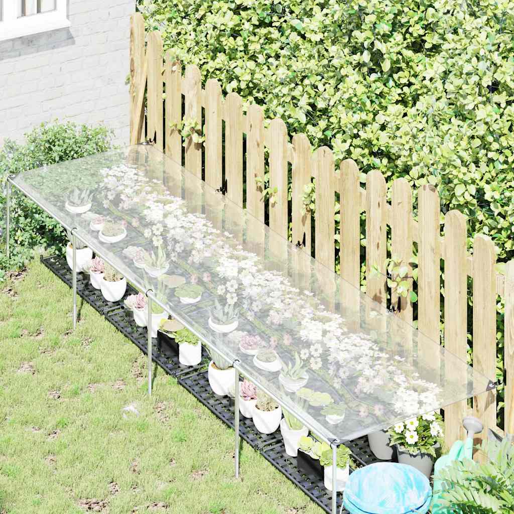 Vidaxl plantenafdekking met zeilringen 1x4 m polyethyleen
