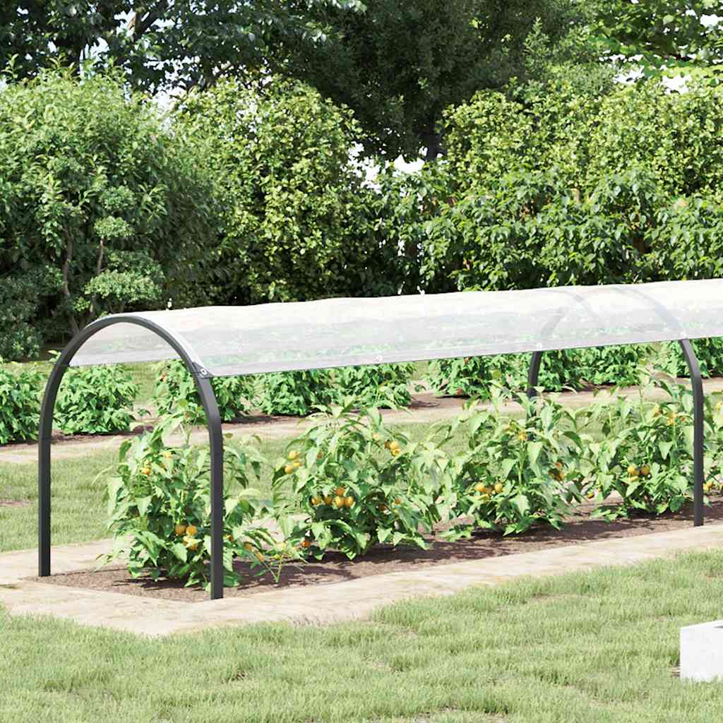 Vidaxl plantenafdekking met zeilringen 2x4 m polyethyleen