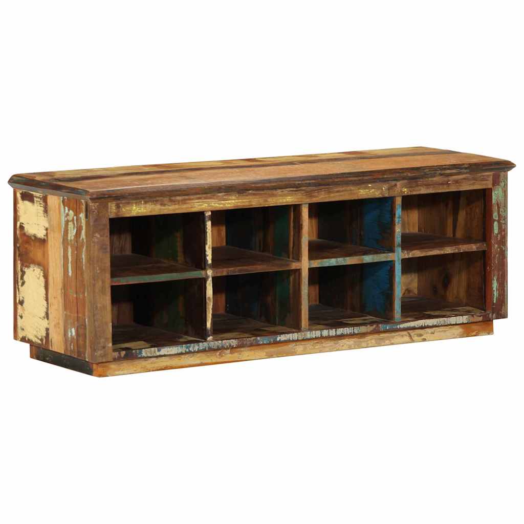 Vidaxl schoenenkast bruin 110 x 35 x 40 cm massief gerecycled hout