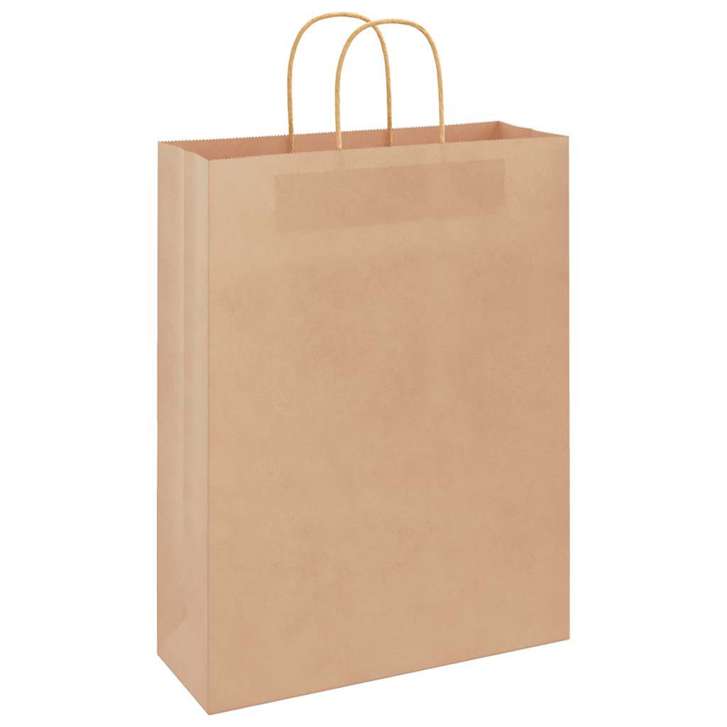 Vidaxl papieren zakken 250 st met hengsels 32x12x42 cm bruin