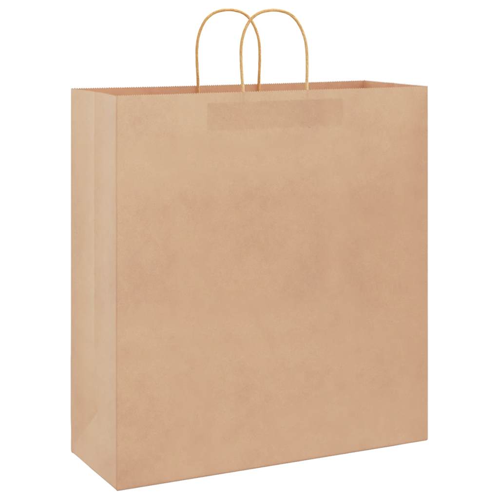 Vidaxl papieren zakken 250 st met hengsels 45x17x48 cm bruin