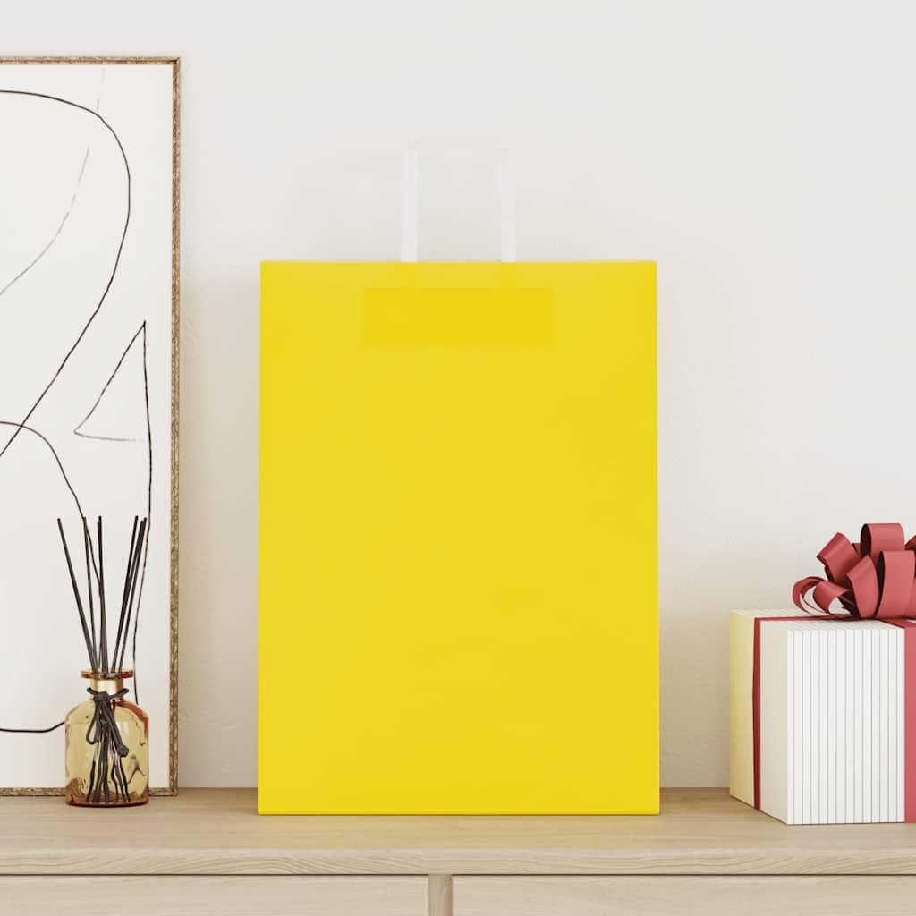 Vidaxl papieren zakken 250 st met hengsels 32x17x44 cm geel