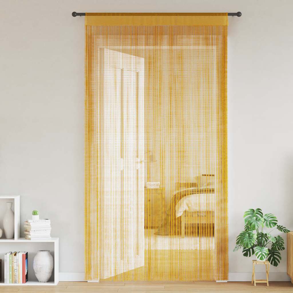 Vidaxl koordgordijnen 2 st 100x250 cm goudkleurig