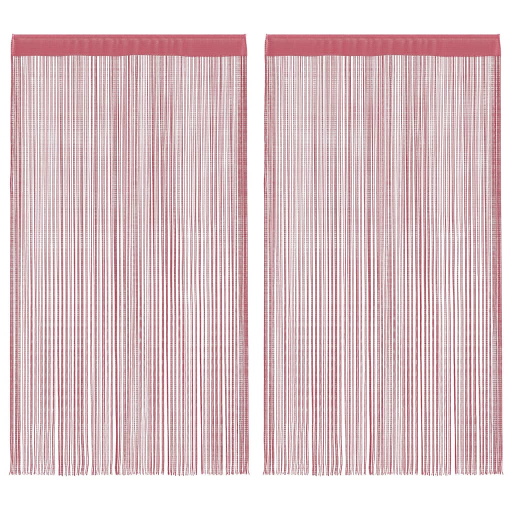 Vidaxl koordgordijnen 2 st 140x250 cm roze