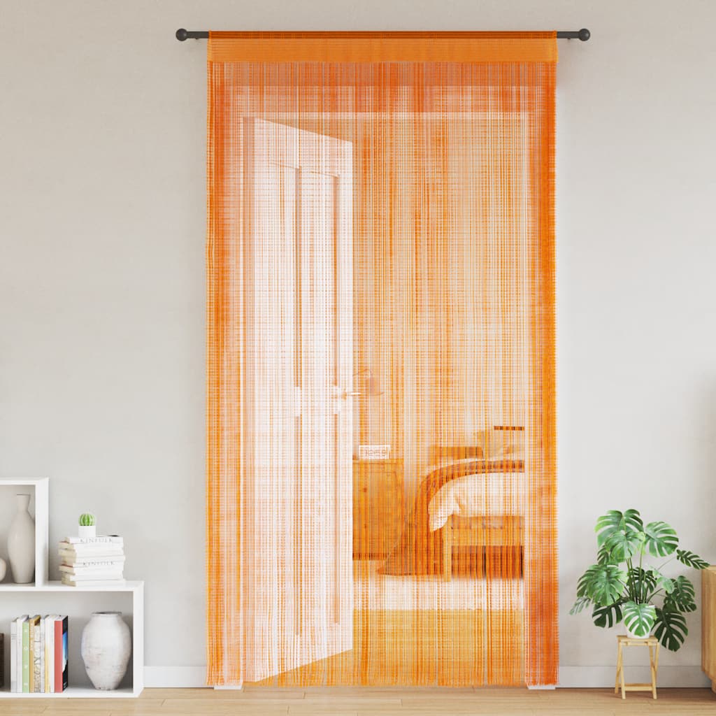 Vidaxl koordgordijnen 2 st 140x250 cm oranje