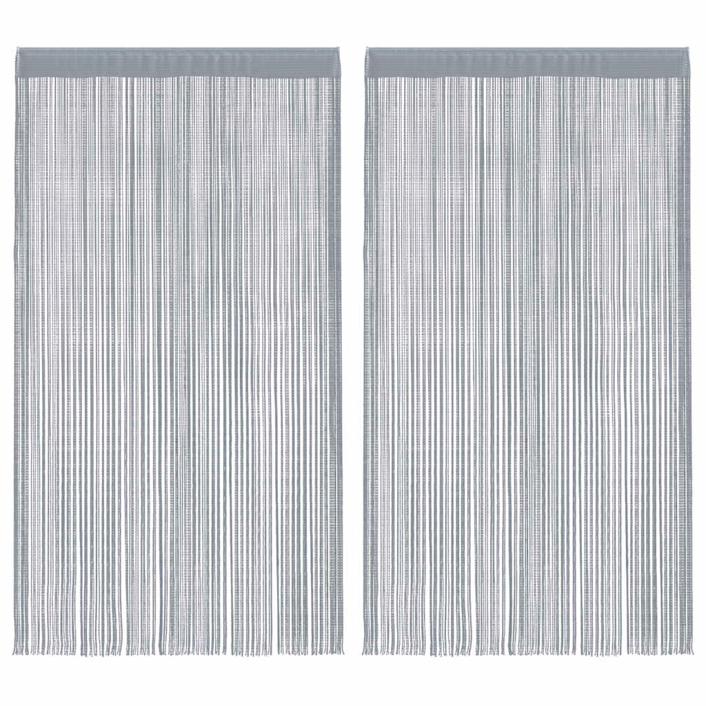 Vidaxl koordgordijnen 2 st 100x250 cm lichtgrijs