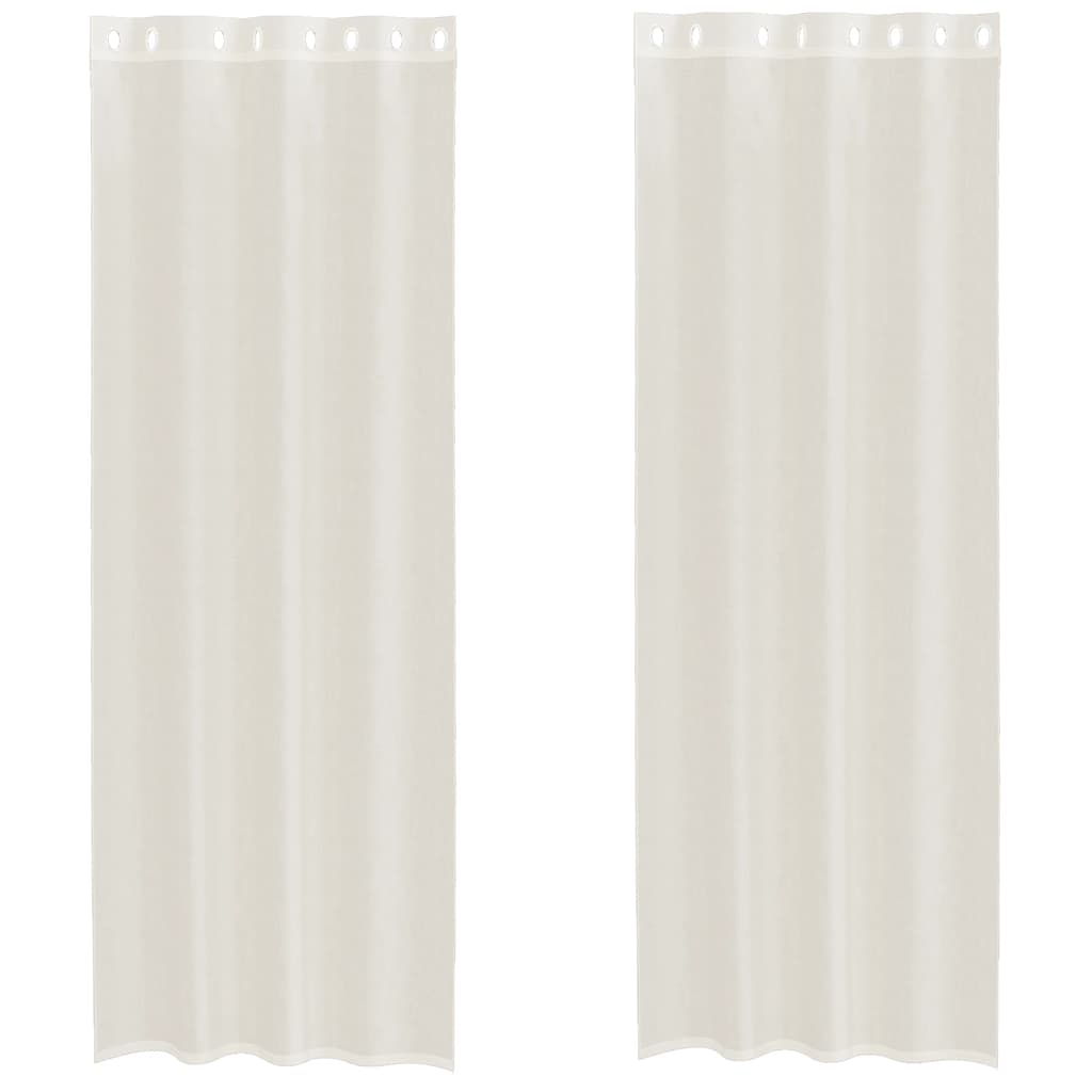 Vidaxl gordijnen voile met doorvoertules 2 st 140x300 cm crème