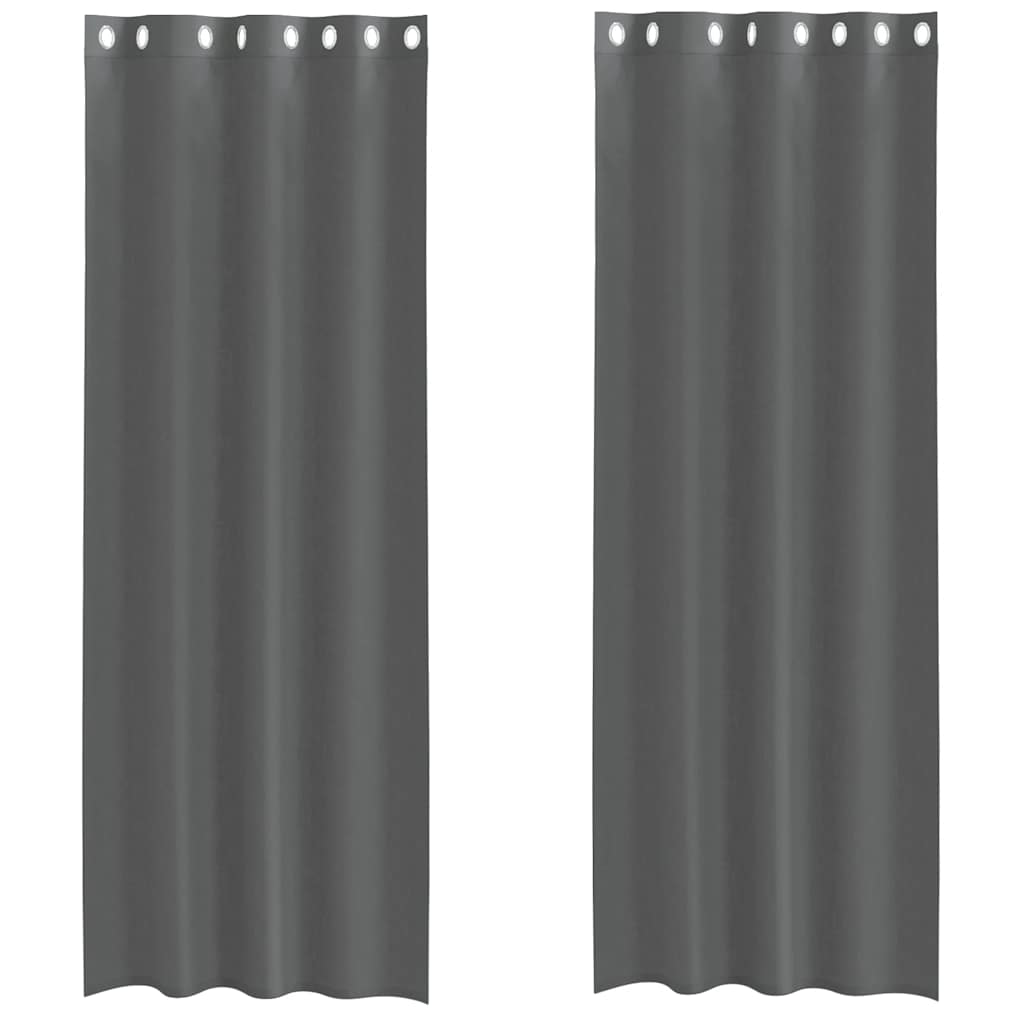 Vidaxl gordijnen voile met doorvoertules 2 st 140x300 cm donkergrijs