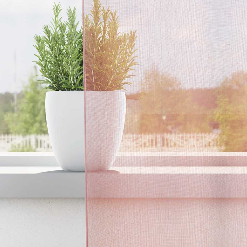 Vidaxl gordijnen voile met doorvoertules 2 st 140x225 cm lichtroze