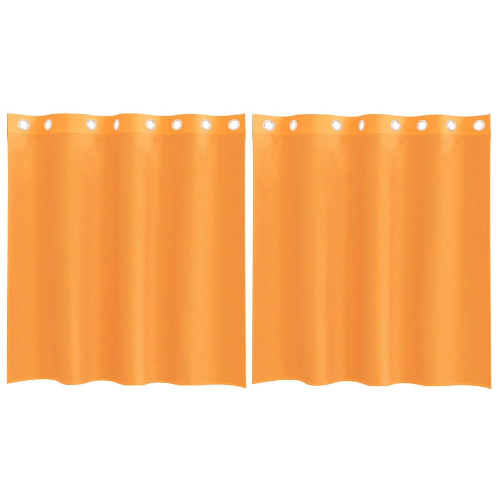 Vidaxl gordijnen voile met doorvoertules 2 st 140x140 cm oranje