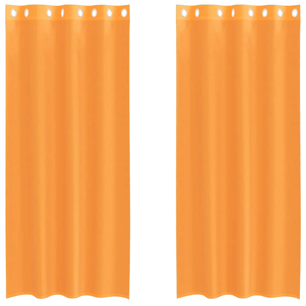 Vidaxl gordijnen met doorvoertules 2 st 140x225 cm oranje