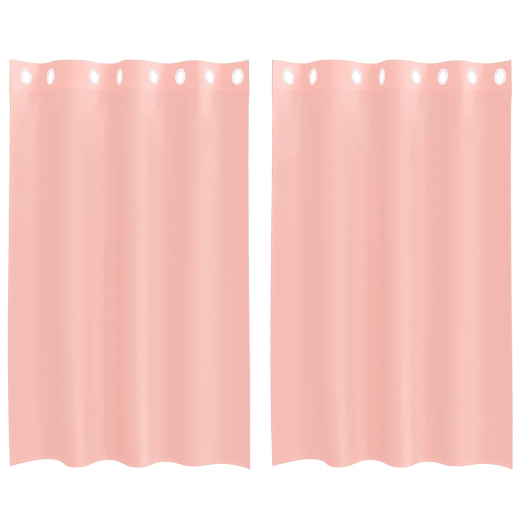 Vidaxl gordijnen voile met doorvoertules 2 st 140x175 cm roze