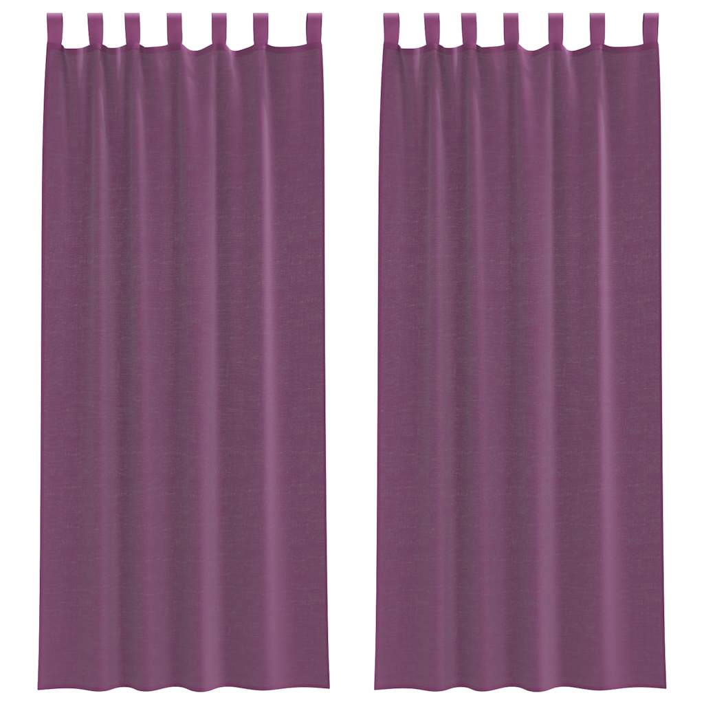 Vidaxl gordijnen met lussen 2 st 140x260 cm paars