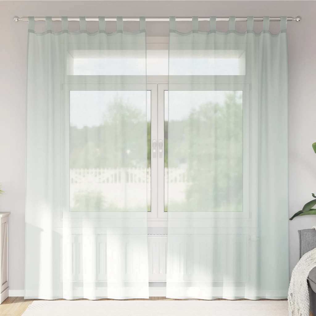 Vidaxl gordijnen met lussen 2 st 140x245 cm lichtgrijs