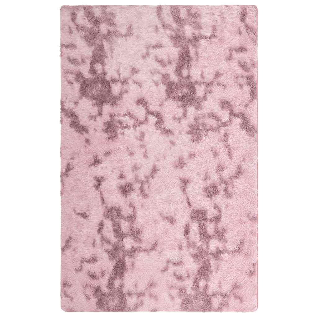 Vidaxl hoogpolig vloerkleed navarra 130x200 cm polyester stoffig roze