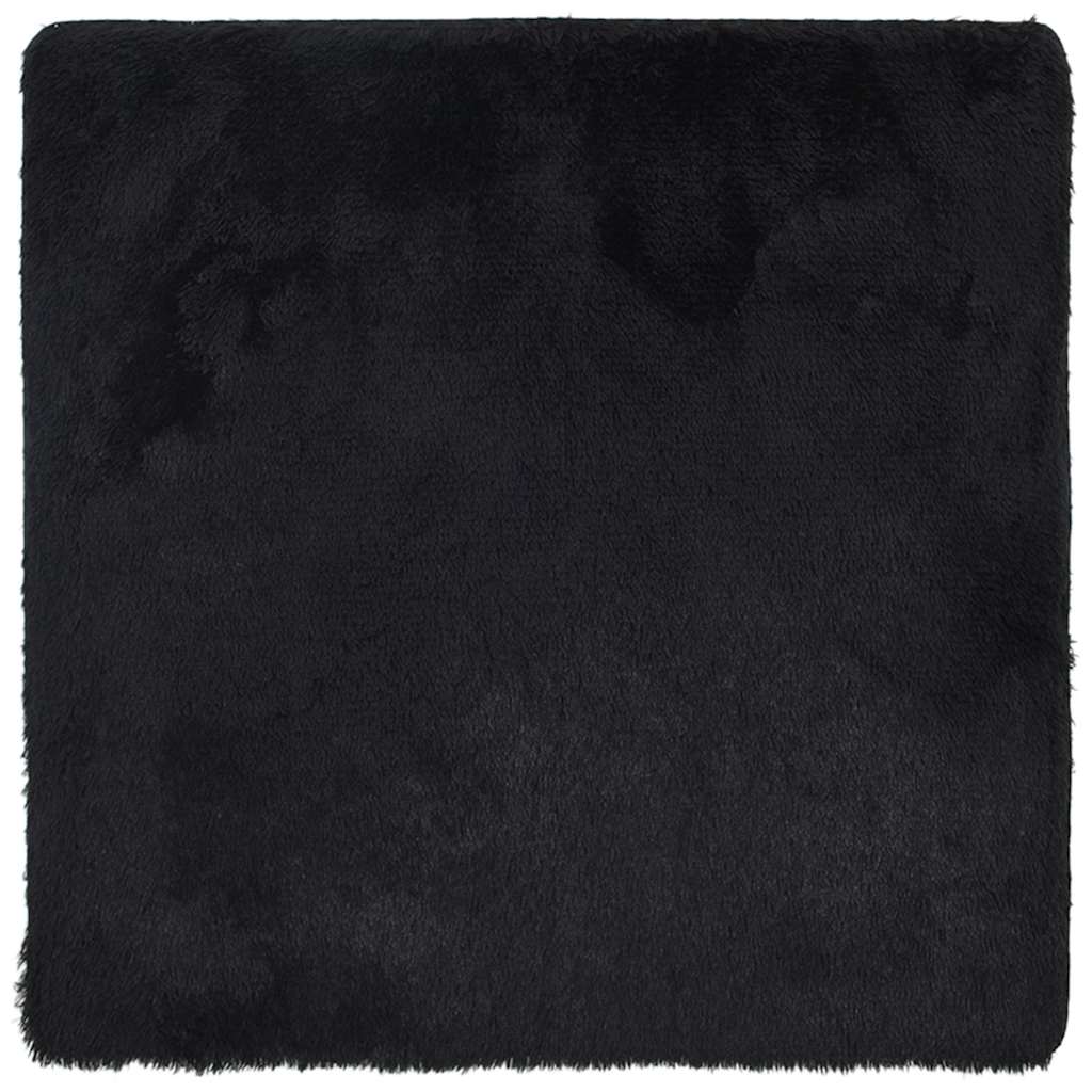 Vidaxl hoogpolig vloerkleed navarra 160x160 cm polyester zwart