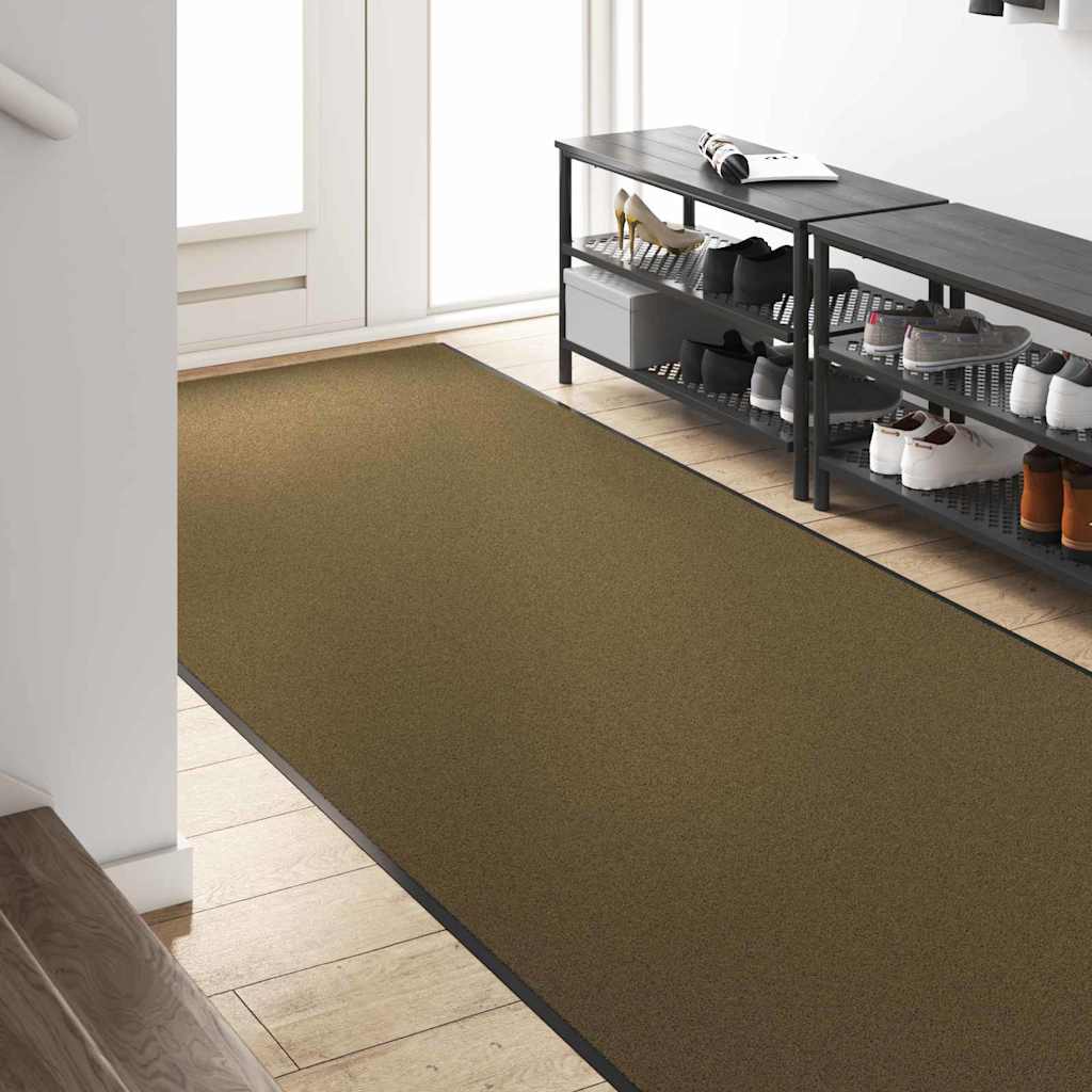 Vidaxl deurmat anders bruin en zwart 120 x 350 cm polyamide en pvc
