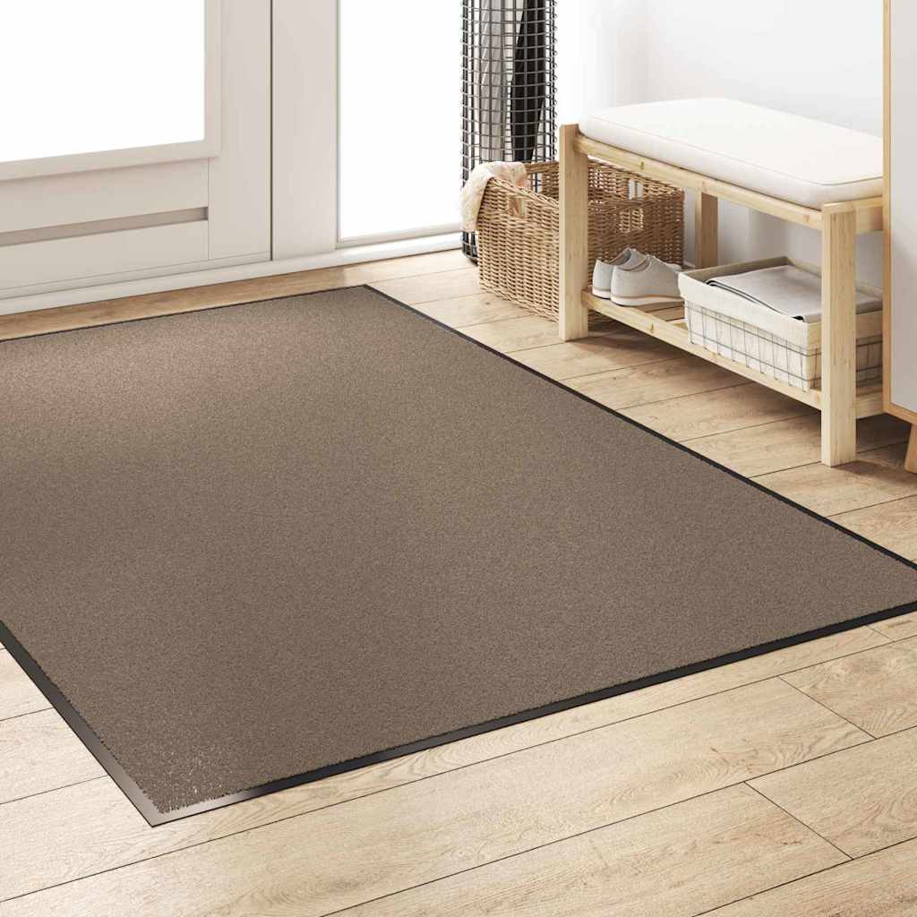 Vidaxl deurmat beige en zwart 120 x 180 cm polypropyleen en vinyl