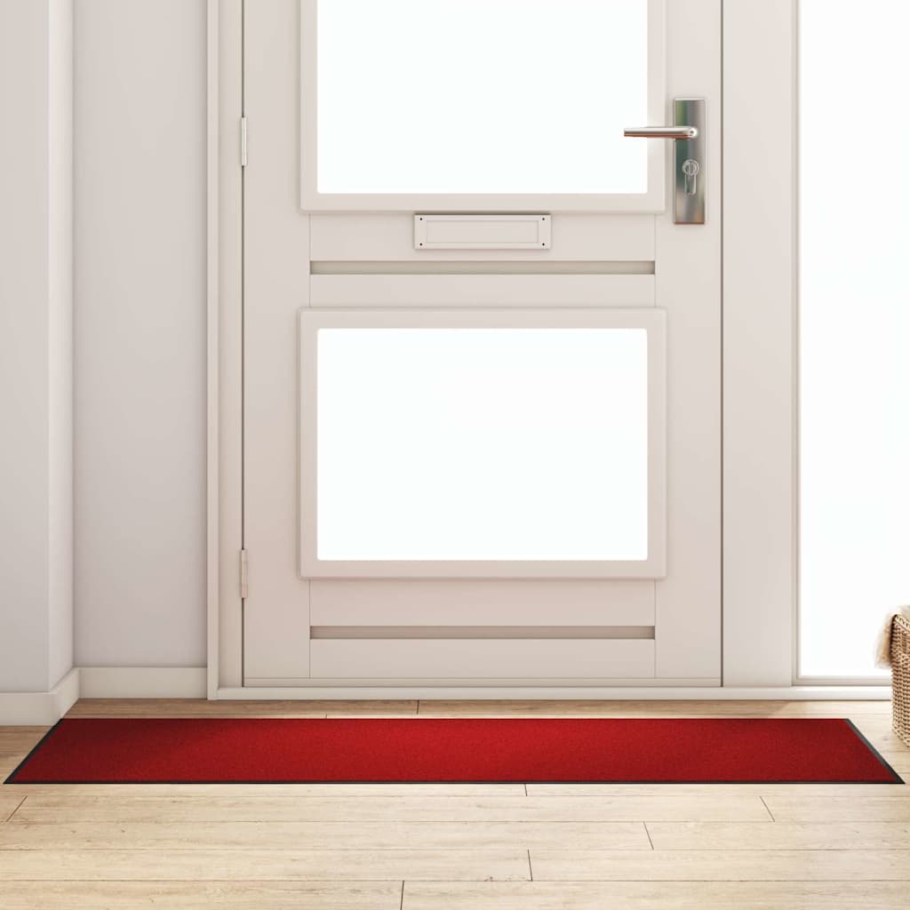 Vidaxl deurmat anders rood en zwart 60 x 180 cm polypropyleen en vinyl