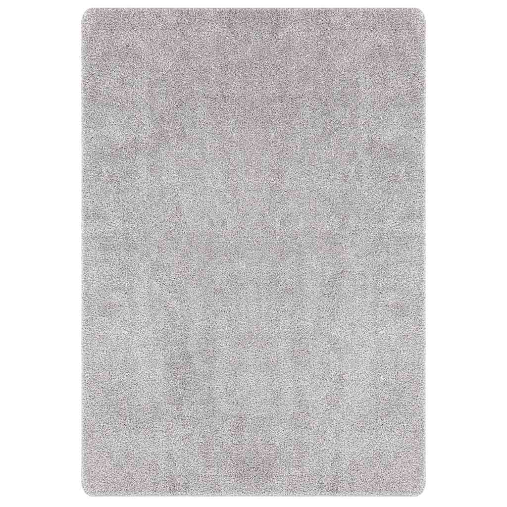 Vidaxl antislip shaggy tapijt grijs 240 x 340 cm pp