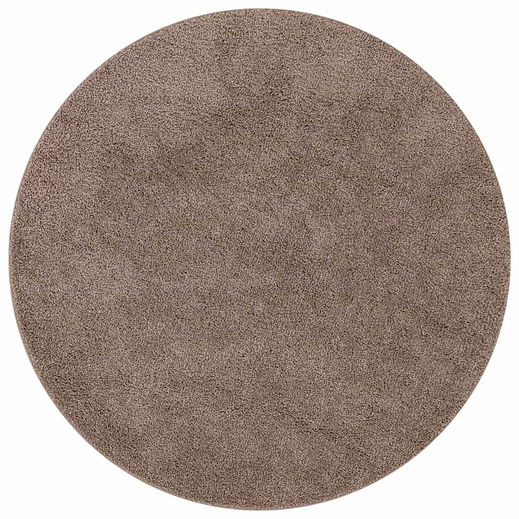 Vidaxl antislip shaggy tapijt bruin 160 x 160 cm pp