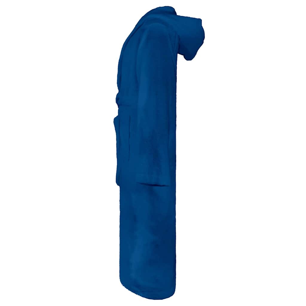 Vidaxl badjas kinn blauw xl katoen