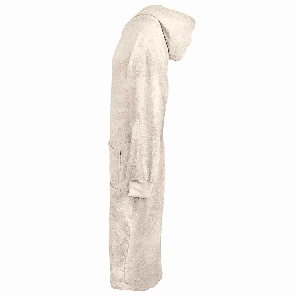Vidaxl deken hoodie kinn crème xl katoen