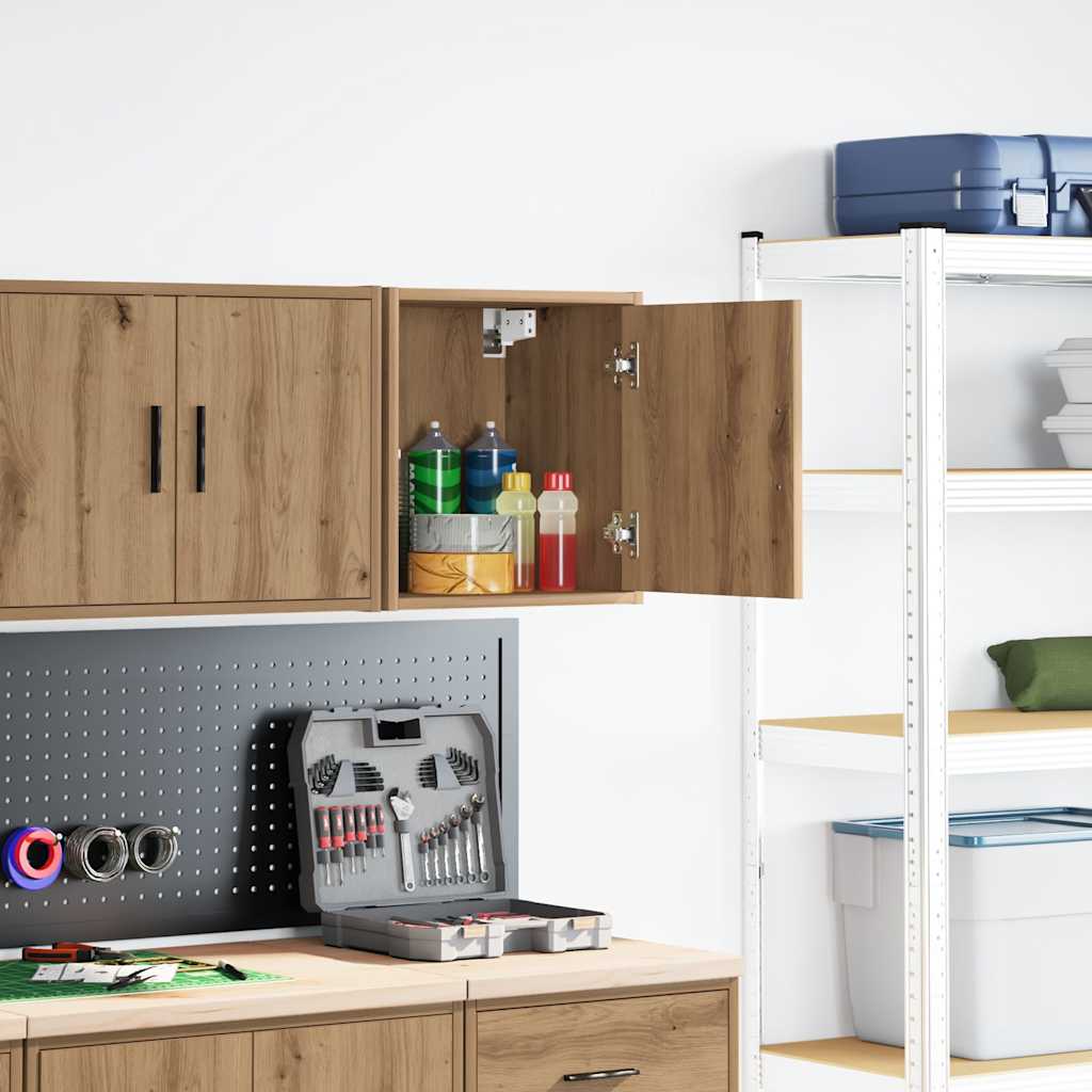Vidaxl garage wandkast bewerkt hout ambachtelijk eiken