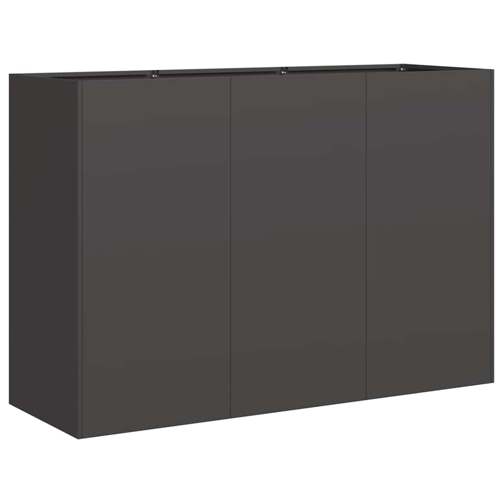 Vidaxl plantenbak 120x40x80 cm koudgewalst staal zwart