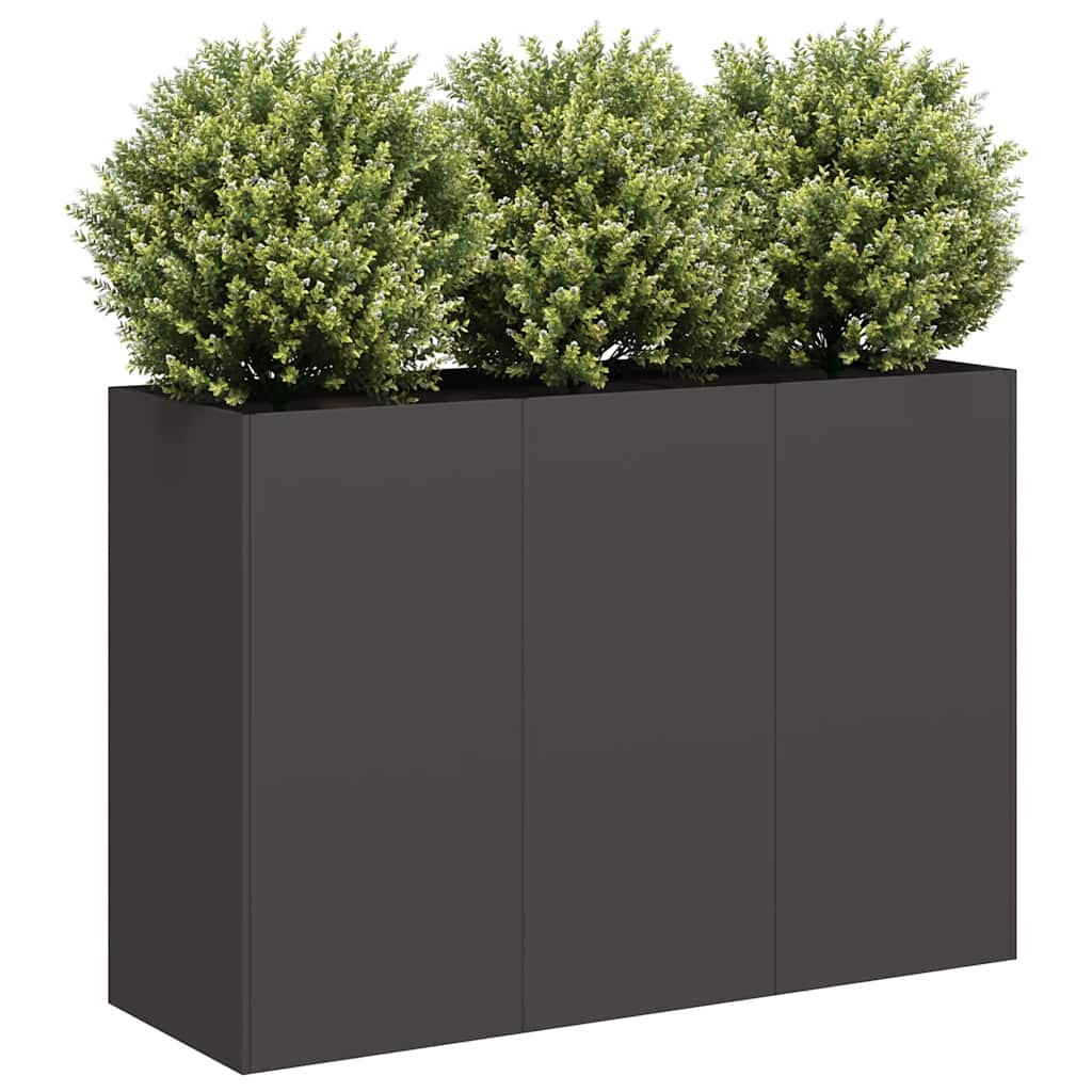 Vidaxl plantenbak 120x40x80 cm koudgewalst staal zwart