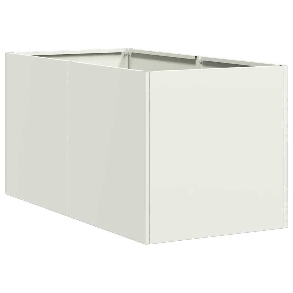 Vidaxl plantenbak 40x80x40 cm koudgewalst staal wit