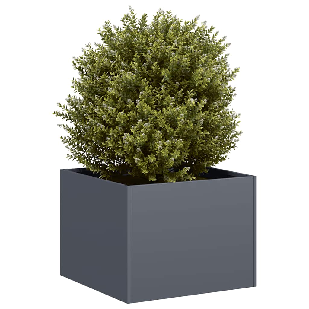 Vidaxl plantenbak 40x40x30 cm staal antracietkleurig