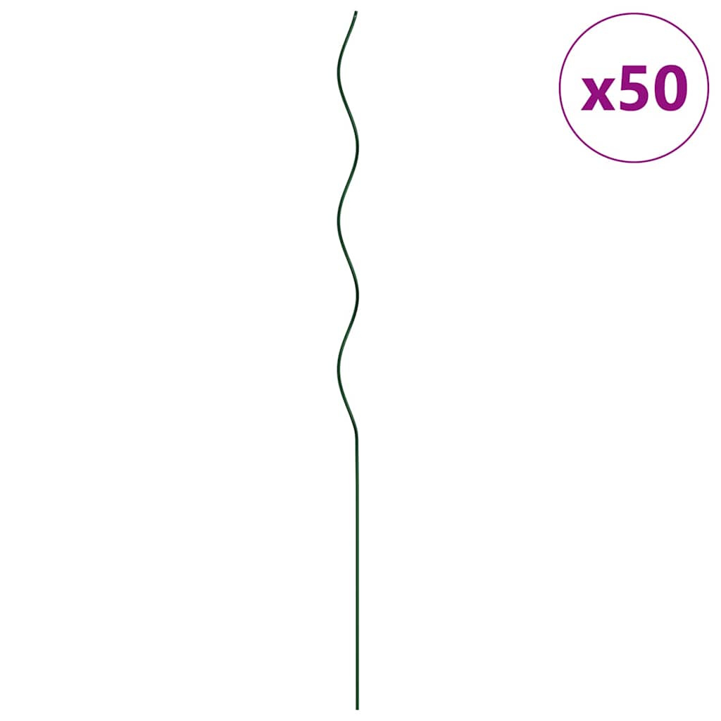 Vidaxl plantondersteuning 50 pcs groen 110 x 0.6 x 0.6 cm staal