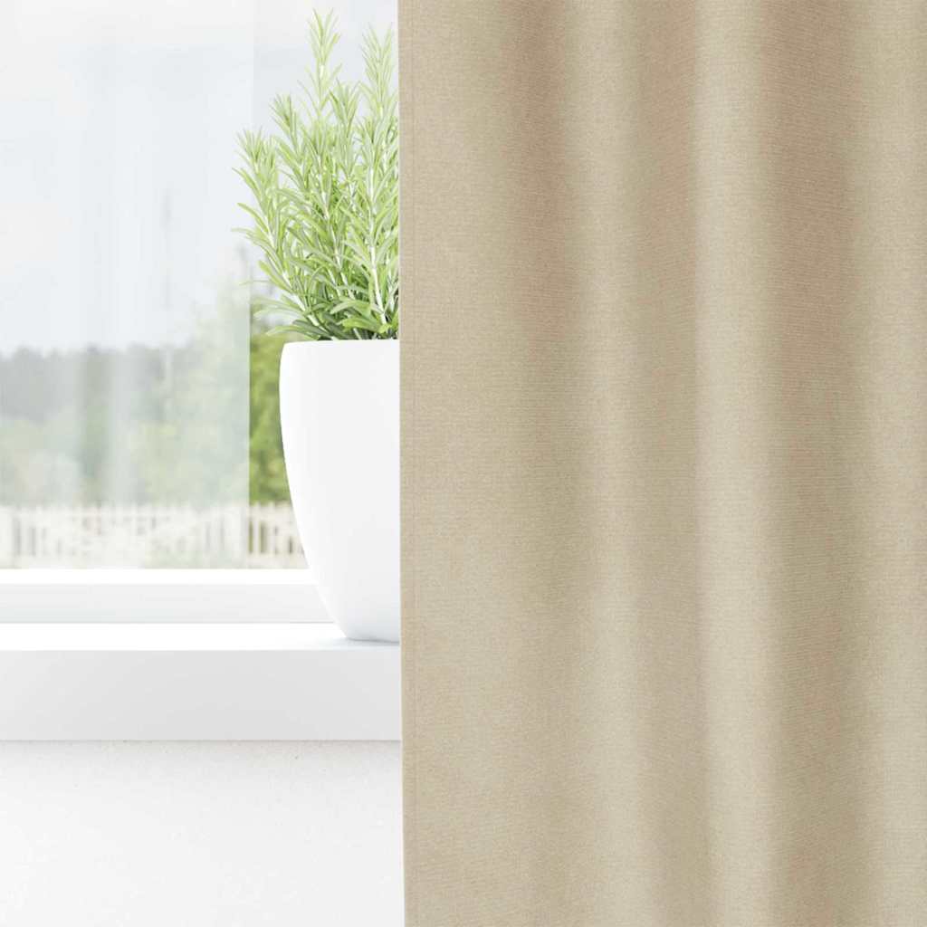 Vidaxl verduisterende gordijnen 2 pcs crème 140 x 260 cm fluweel
