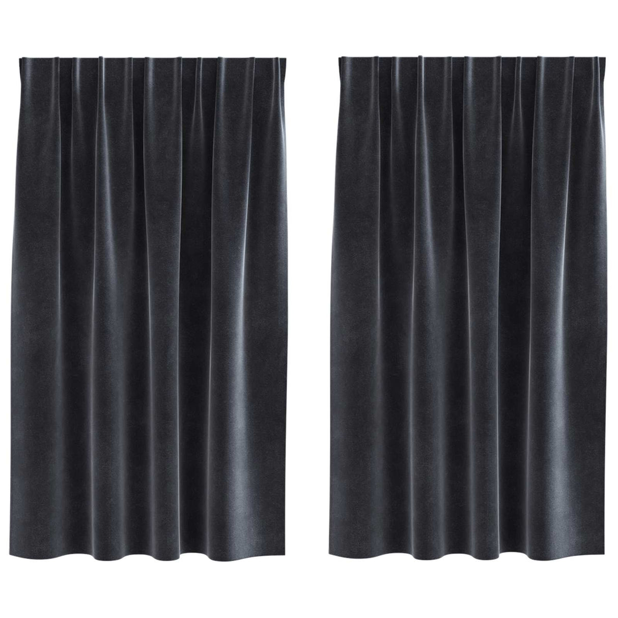 Vidaxl verduisterende gordijnen 2 pcs donkergrijs 140 x 140 cm fluweel