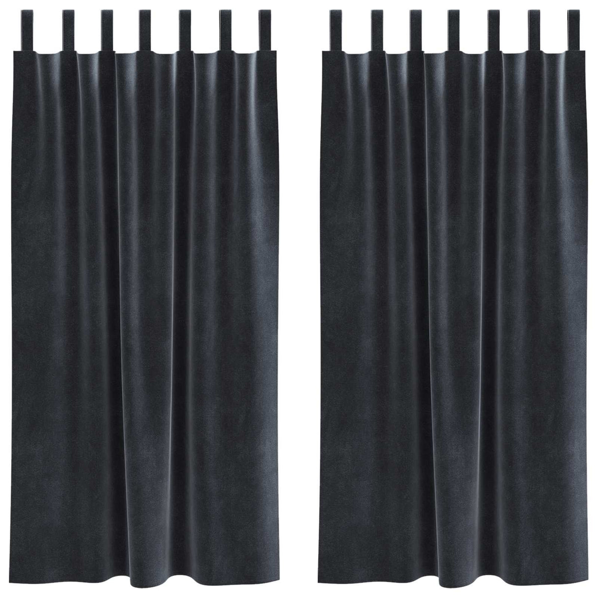 Vidaxl verduisterende gordijnen 2 pcs donkergrijs 140 x 175 cm fluweel