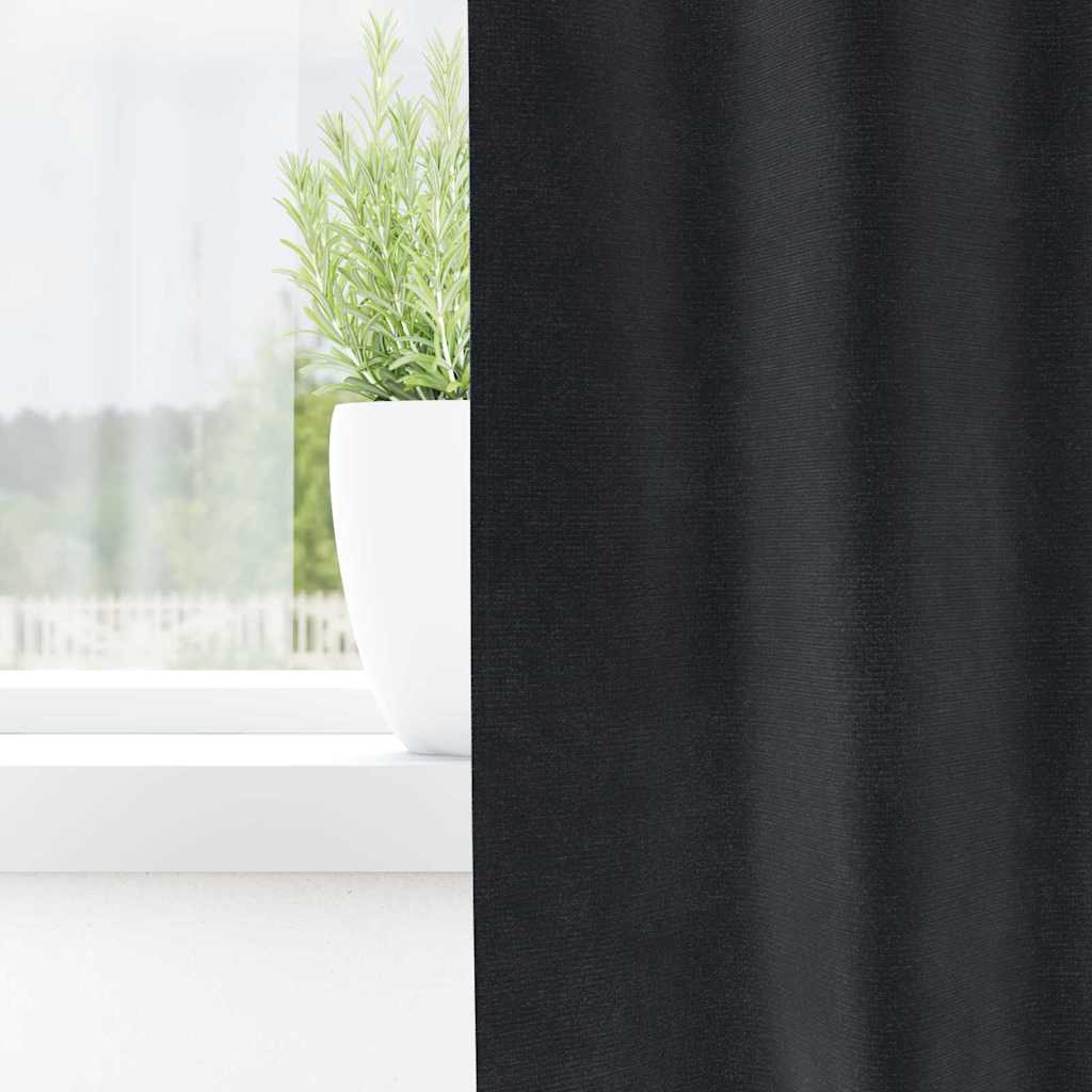 Vidaxl verduisterende gordijnen 2 pcs donkergrijs 140 x 260 cm fluweel