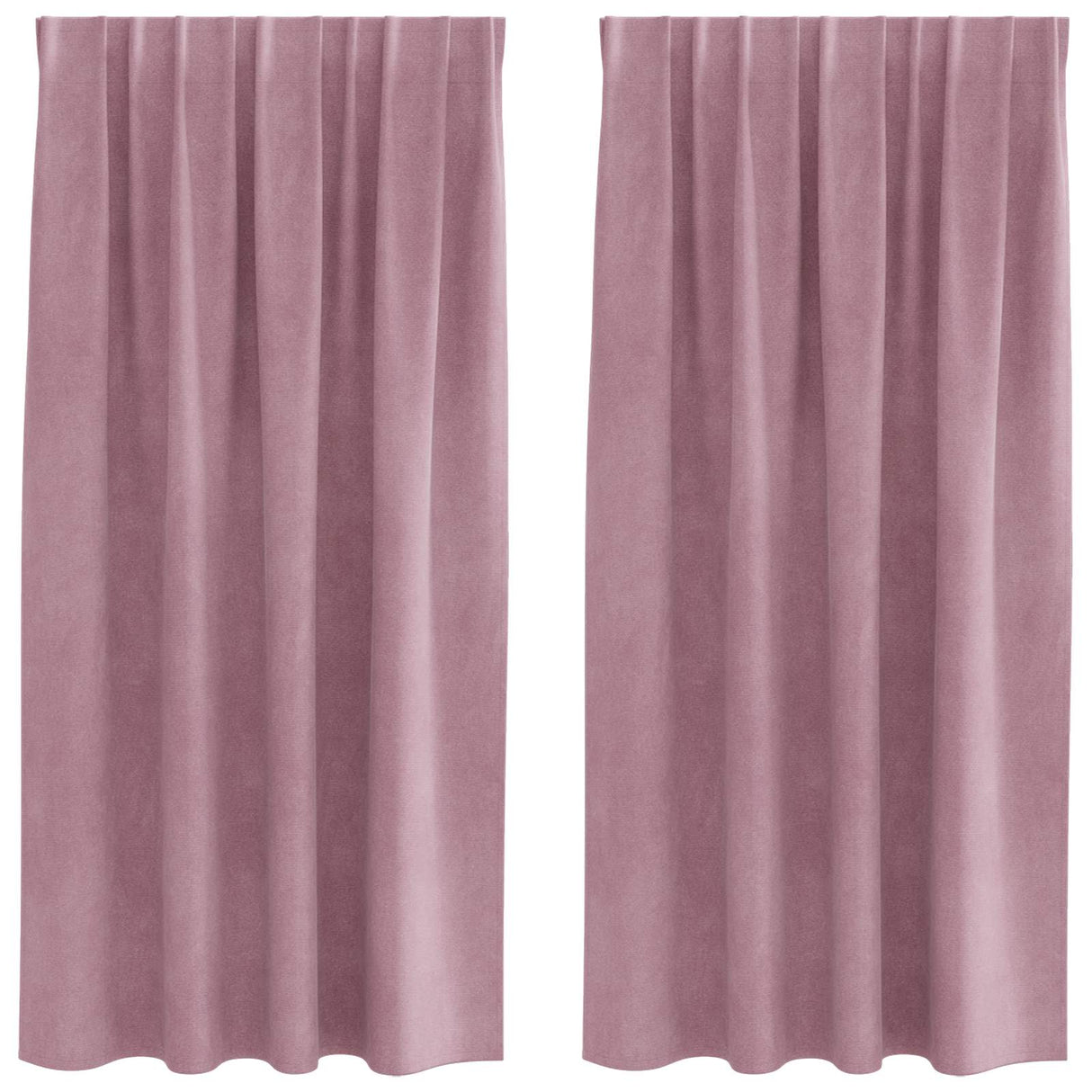 Vidaxl verduisterende gordijnen 2 pcs donkerroze 140 x 175 cm fluweel